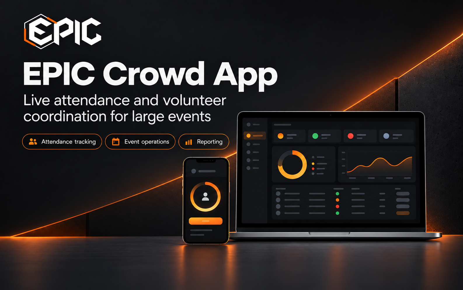 Concept artwork for EPIC event coordination and attendance